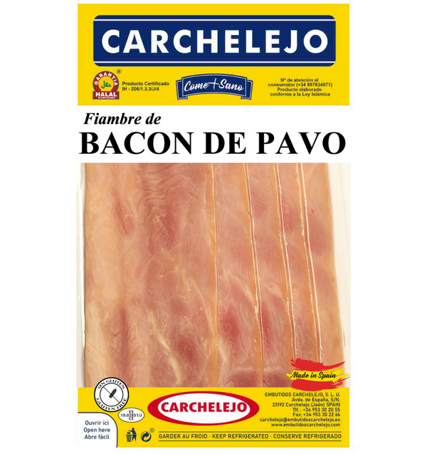 BACON DE DINDE EN TRANCHES SUR 100G HALAL
